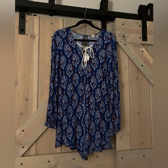 LOFT Beach Ruffle Hem Romper - Picture 1 of 9